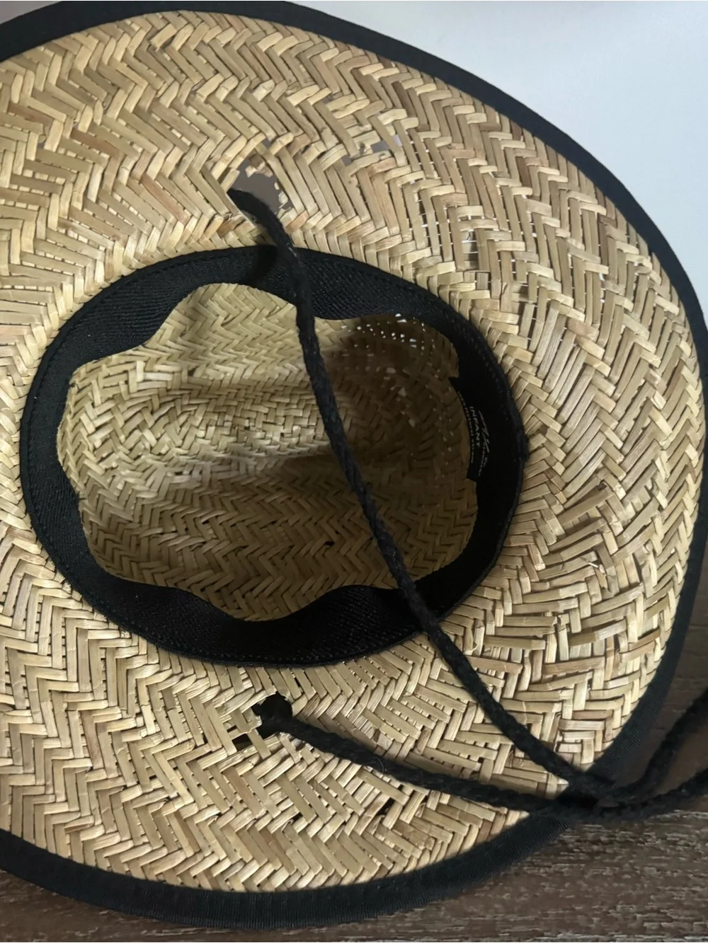 Binky Straw Hat - Natural with Black Trim